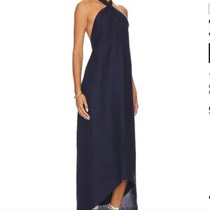 Onia Air Linen Halter Maxi Dress